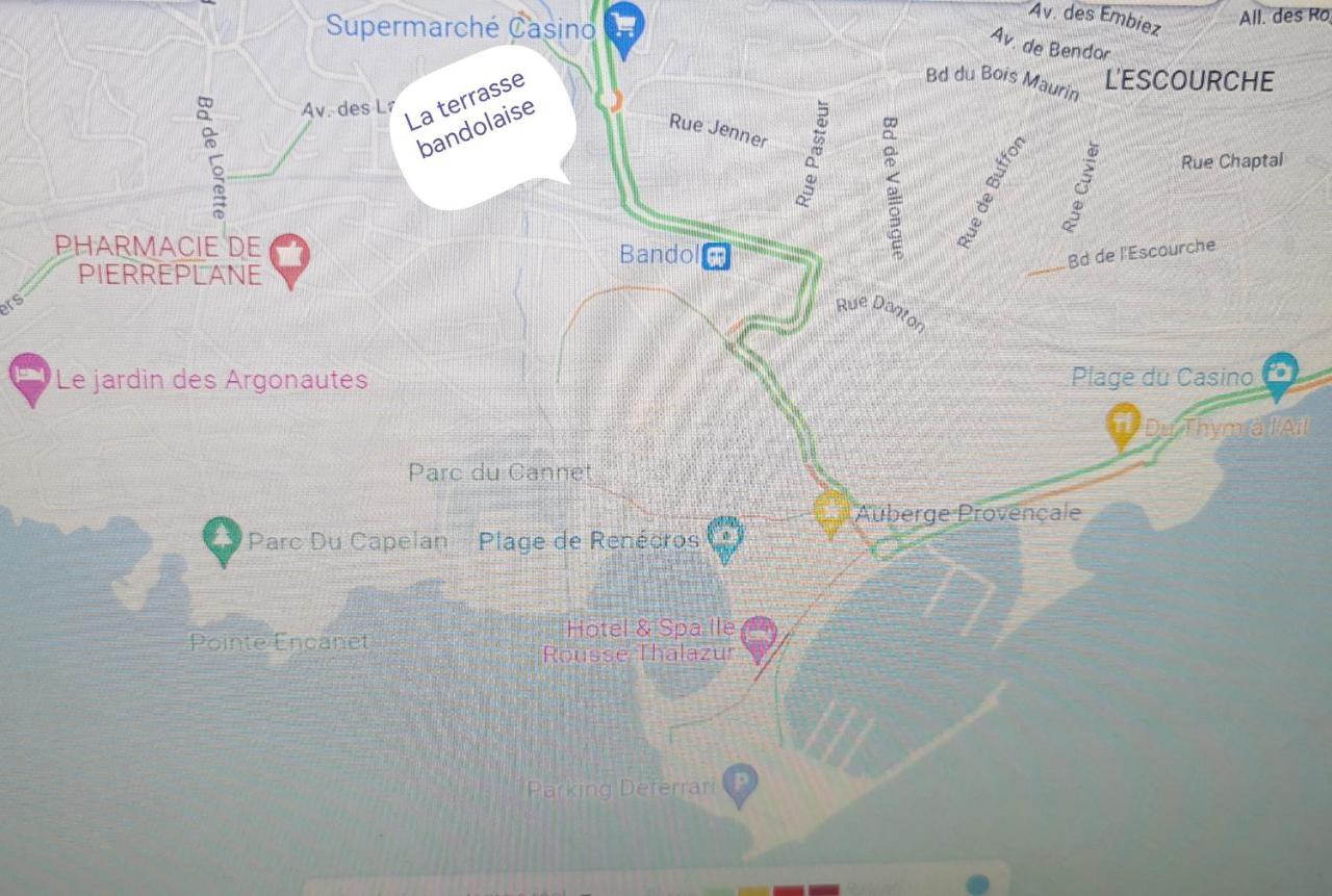 La Terrasse Bandolaise Tout A Pied, Wifi, Clim, Parking Kültér fotó